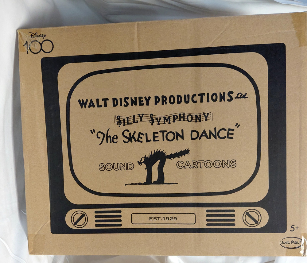 Disney100 Years of Wonder Walt Disney Silly Symphonies Skeleton Dance NWT